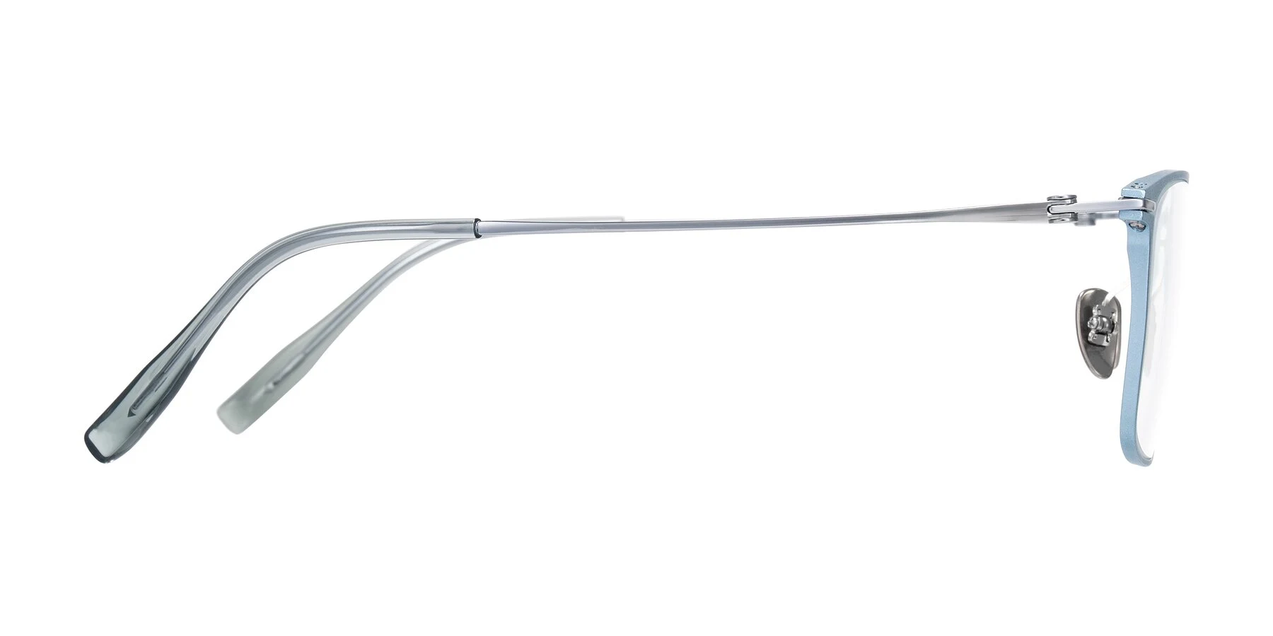 Yesglasses Ayla E18825 in Pastel Blue/Silver, side view