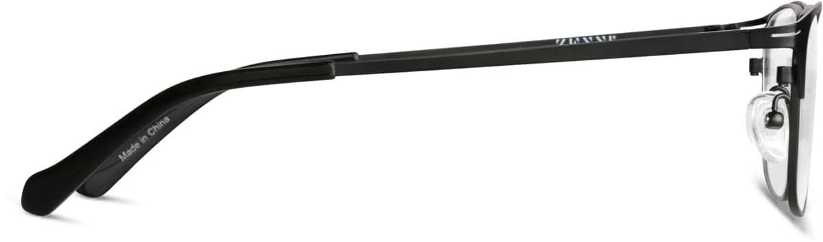 Zenni Black Browline 3214821 — Side view