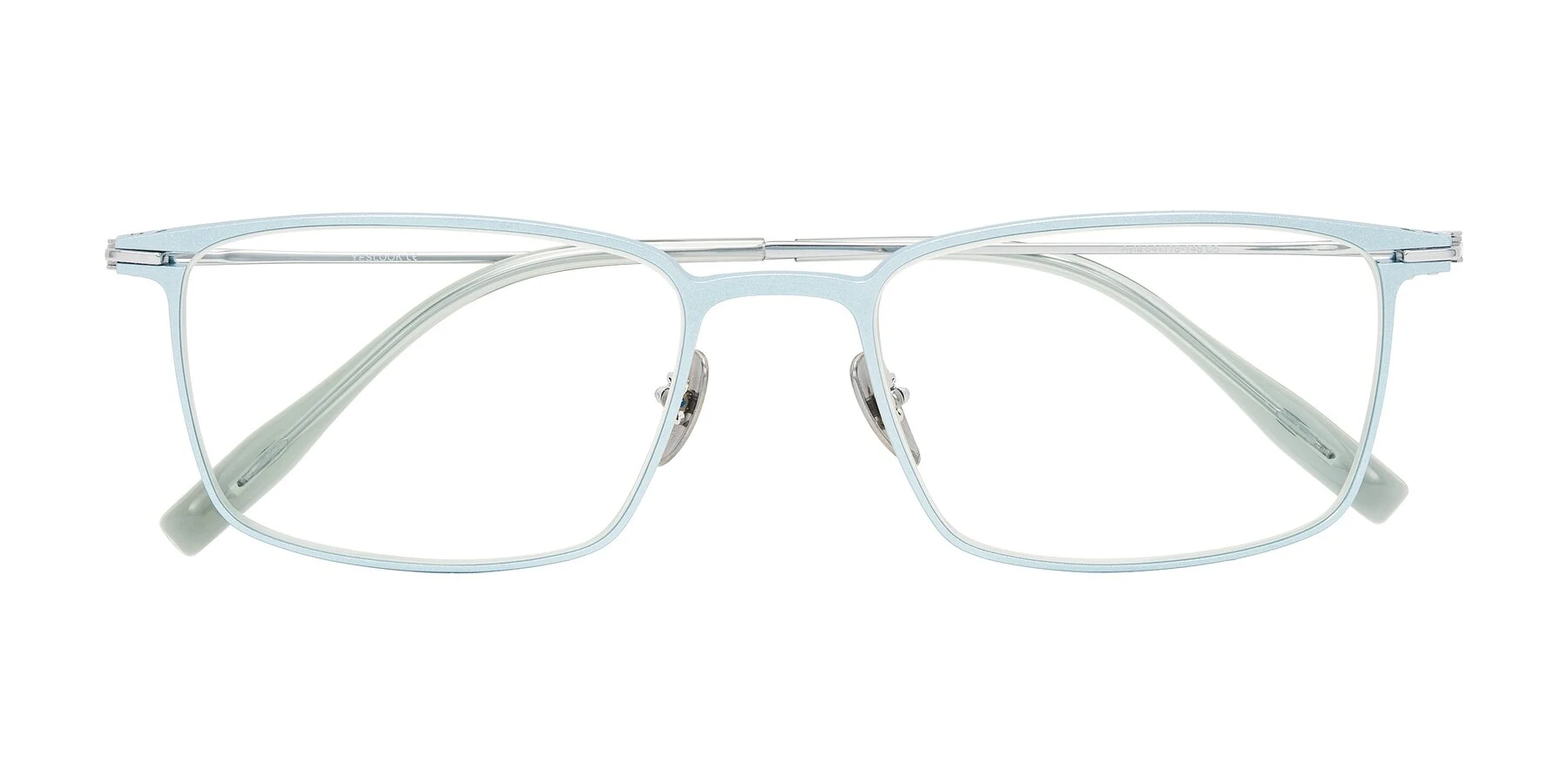 Yesglasses Ayla E18825 in Pastel Blue/Silver, front view
