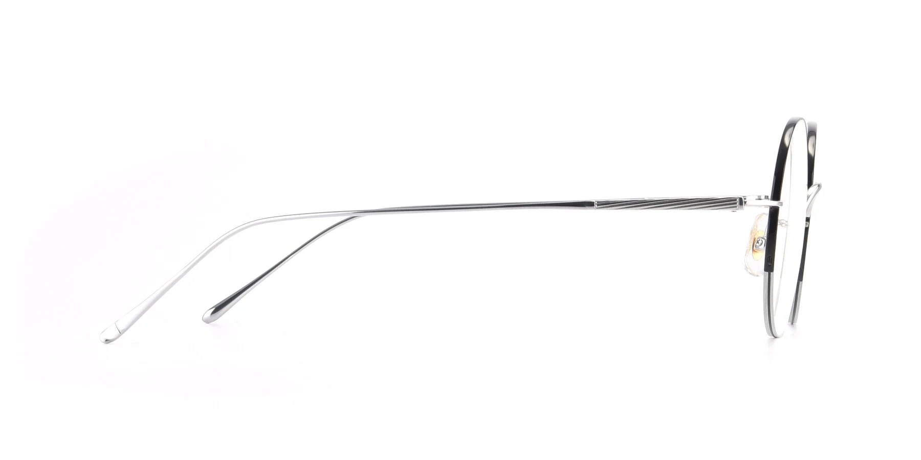Yesglasses Harry E12522 in Black/Silver, side view